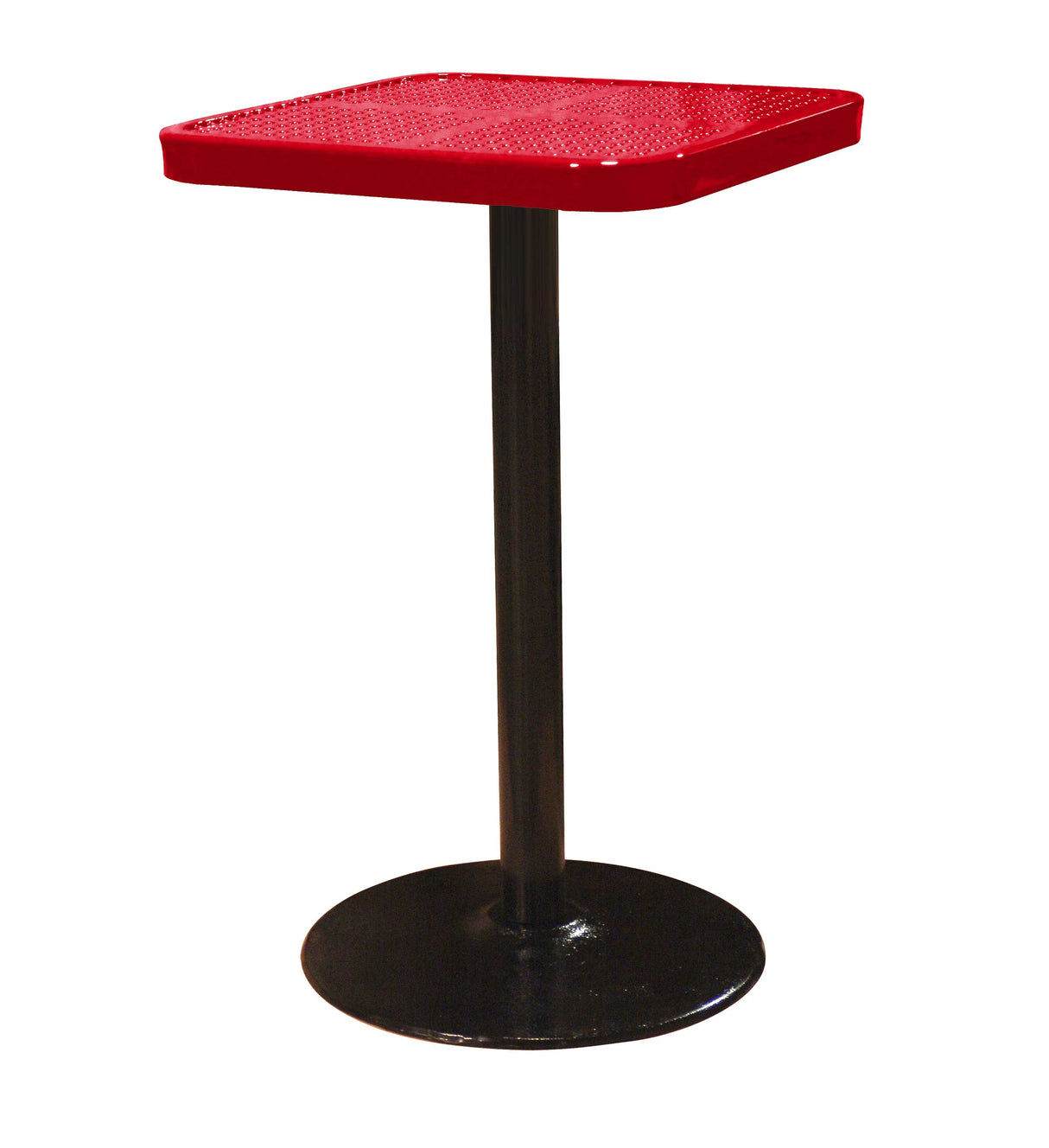 SQ24TAB40 24 inch square pedestal table 40 inches high - red