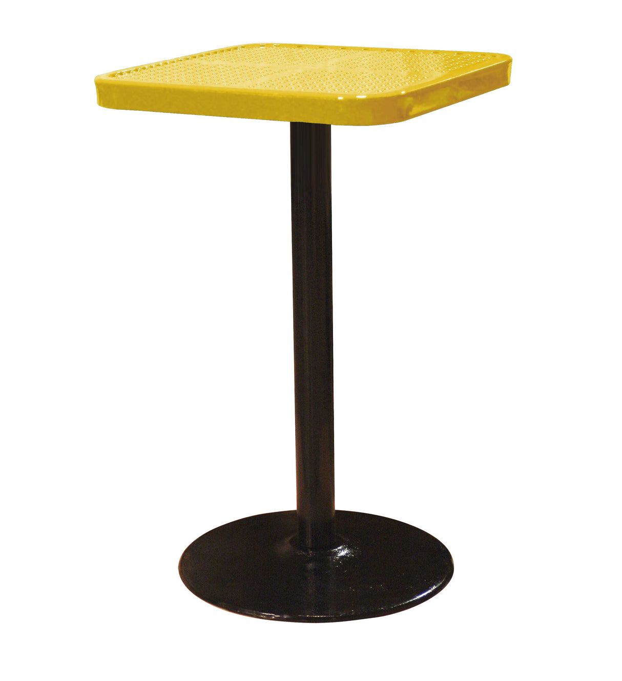SQ24TAB40 24 inch square pedestal table 40 inches high - yellow