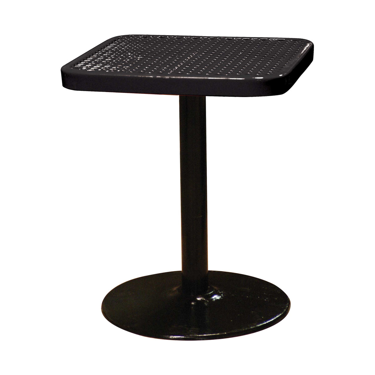 SQ24TABX30 24 inch square pedestal table 30 inches high - black