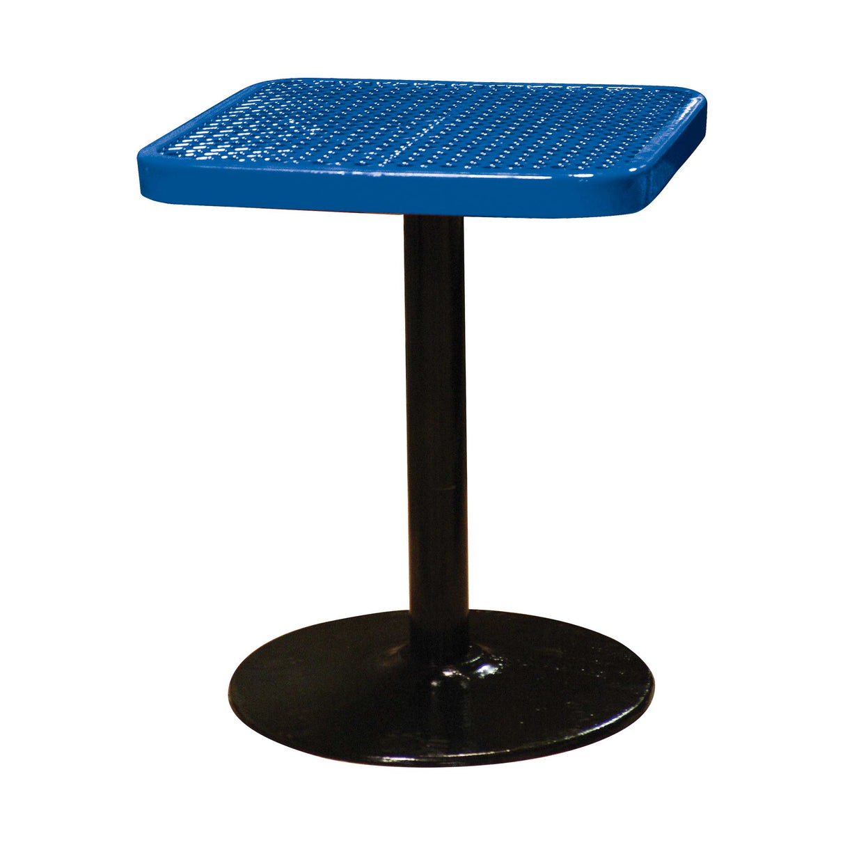 SQ24TABX30 24 inch square pedestal table 30 inches high - blue
