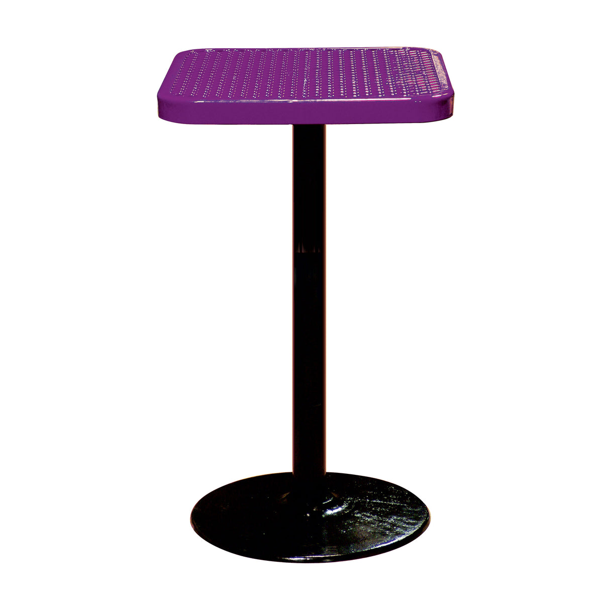 SQ24TABX40 24 inch square pedestal table 40 inches high - purple