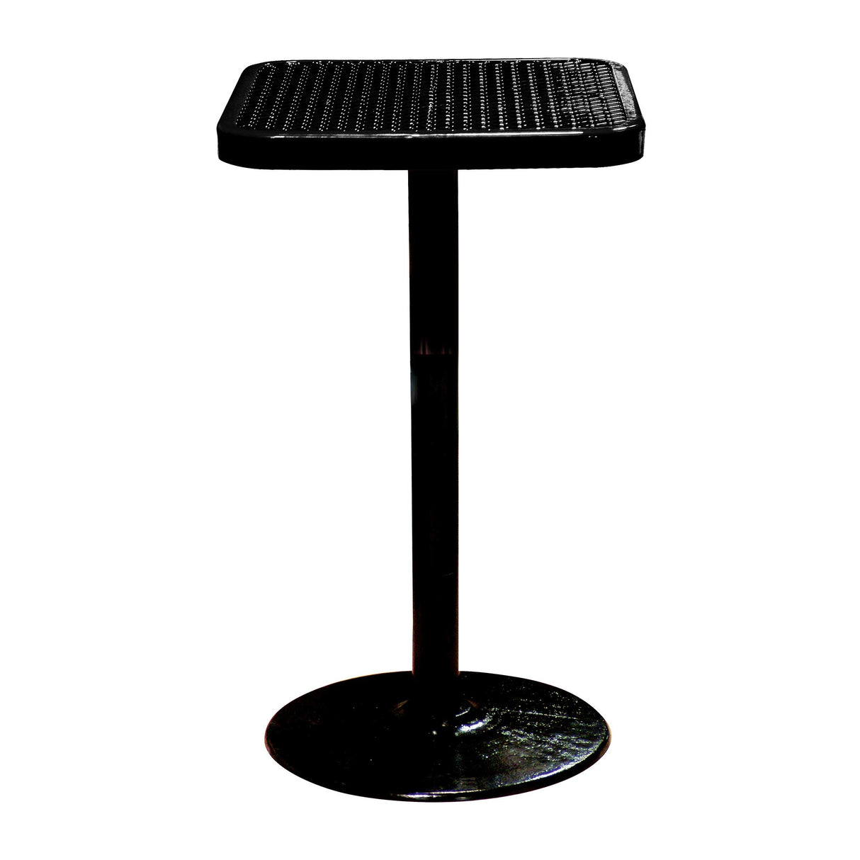 SQ24TABX40 24 inch square pedestal table 40 inches high - black
