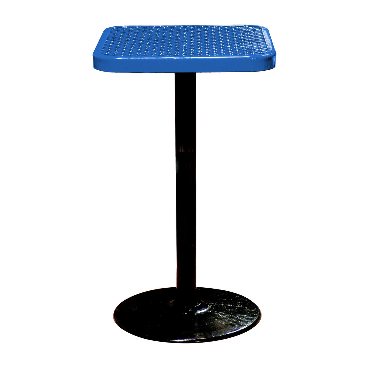 SQ24TABX40 24 inch square pedestal table 40 inches high - blue