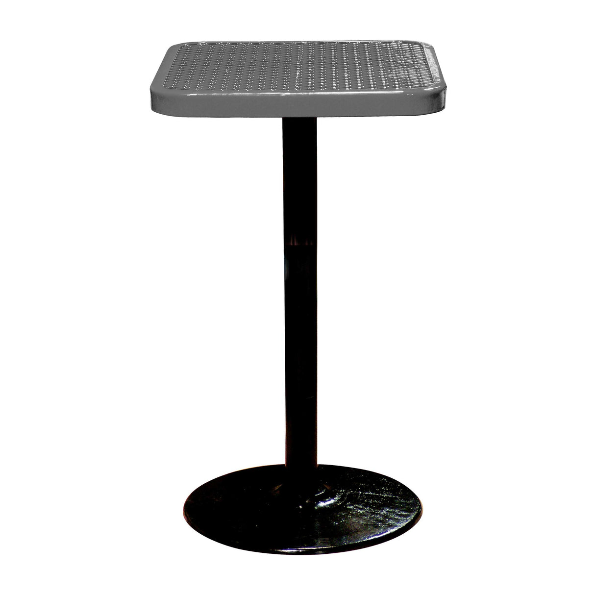 SQ24TABX40 24 inch square pedestal table 40 inches high - gray