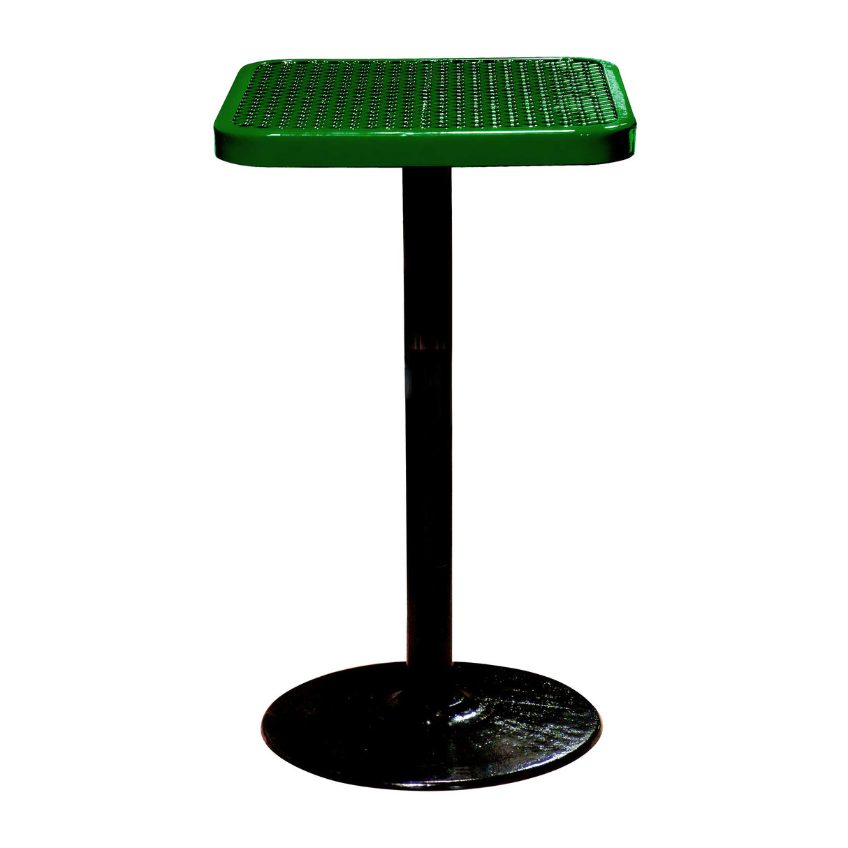 SQ24TABX40 24 inch square pedestal table 40 inches high - green