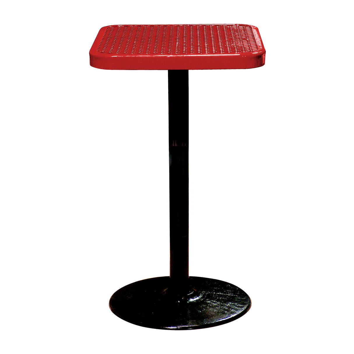 SQ24TABX40 24 inch square pedestal table 40 inches high - red