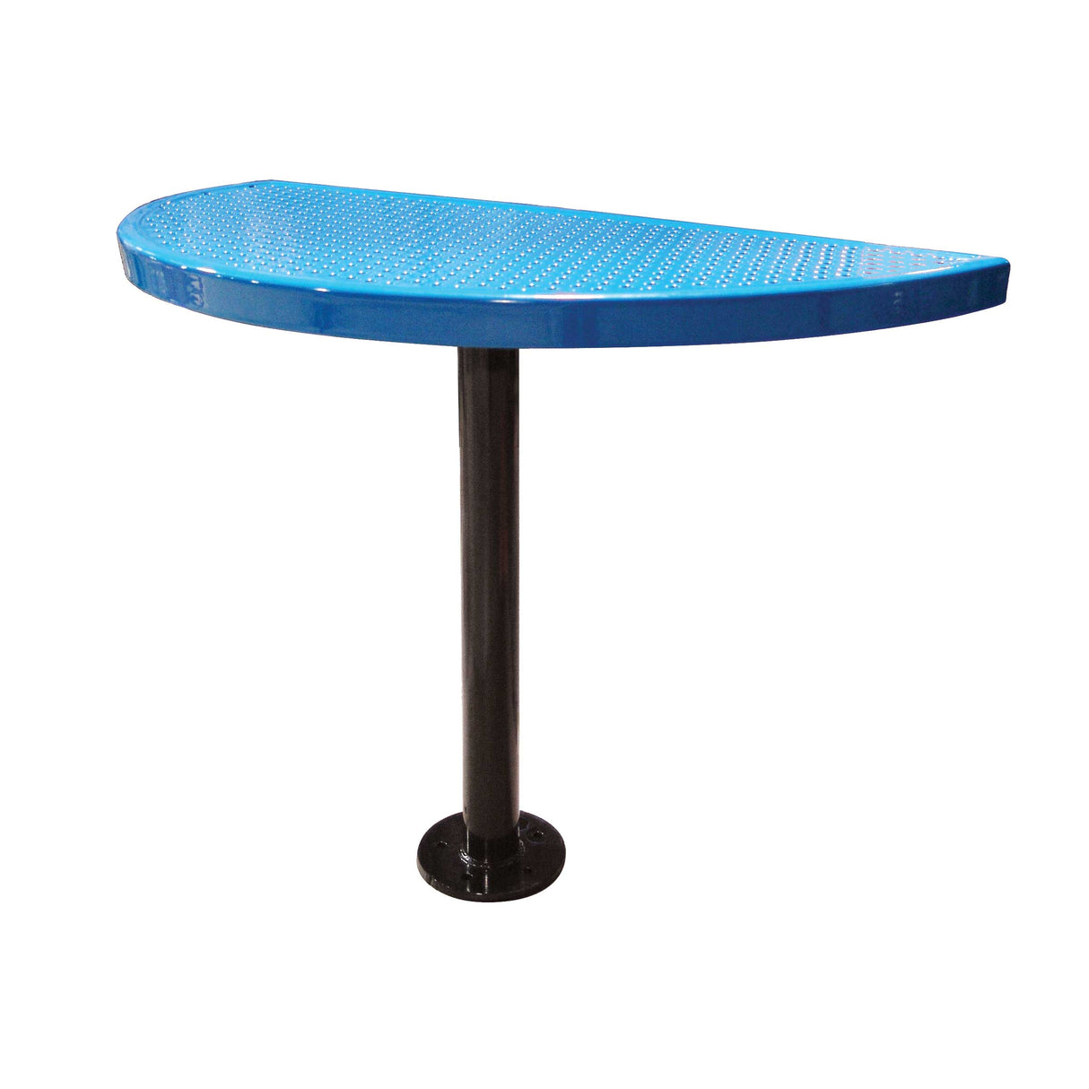 STAB30-PERF perforated semi-circular table 30" high - blue