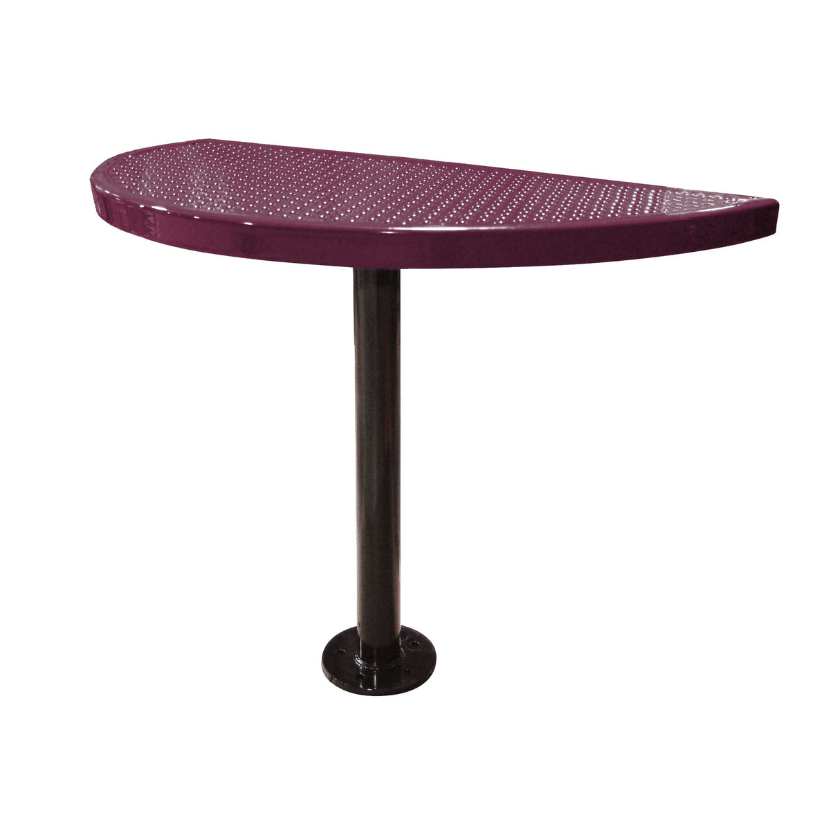 STAB30-PERF perforated semi-circular table 30" high - burgundy