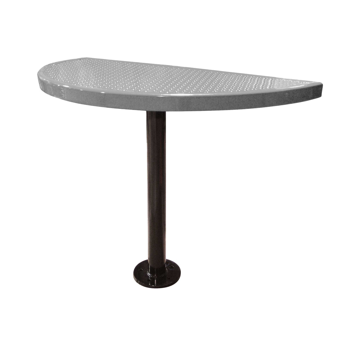 STAB30-PERF perforated semi-circular table 30" high - gray