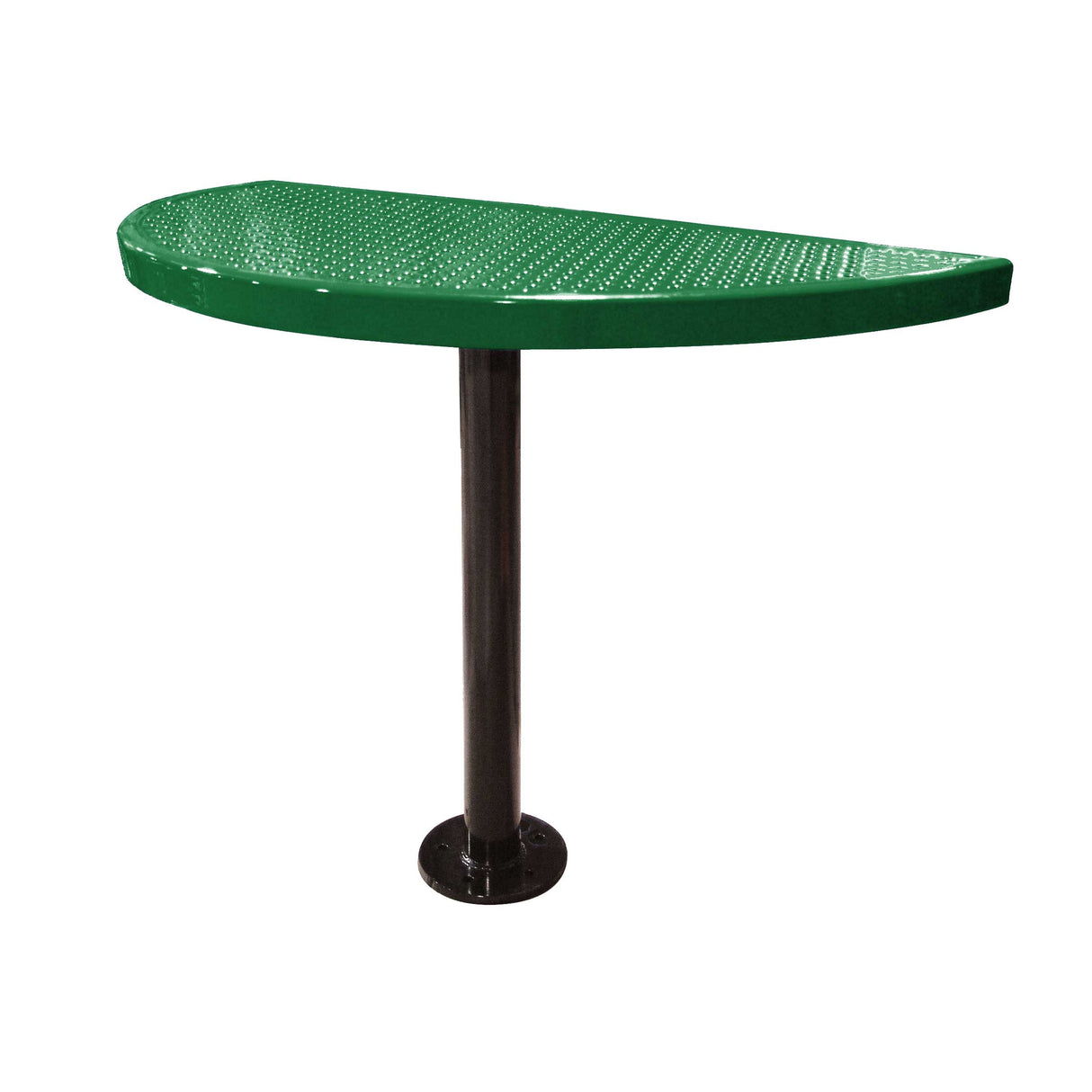 STAB30-PERF perforated semi-circular table 30" high - green