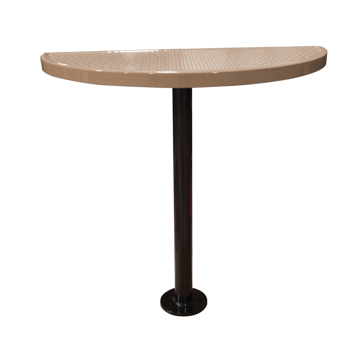 STAB40-PERF perforated semi-circular table 40" high - beige