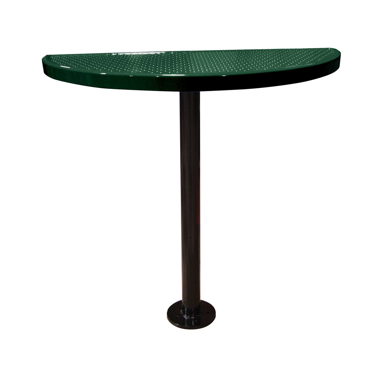 STAB40-PERF perforated semi-circular table 40" high - black green