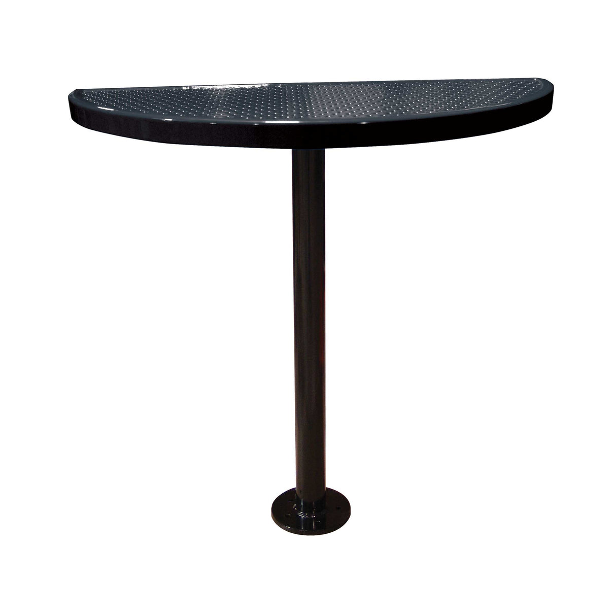 STAB40-PERF perforated semi-circular table 40" high - black