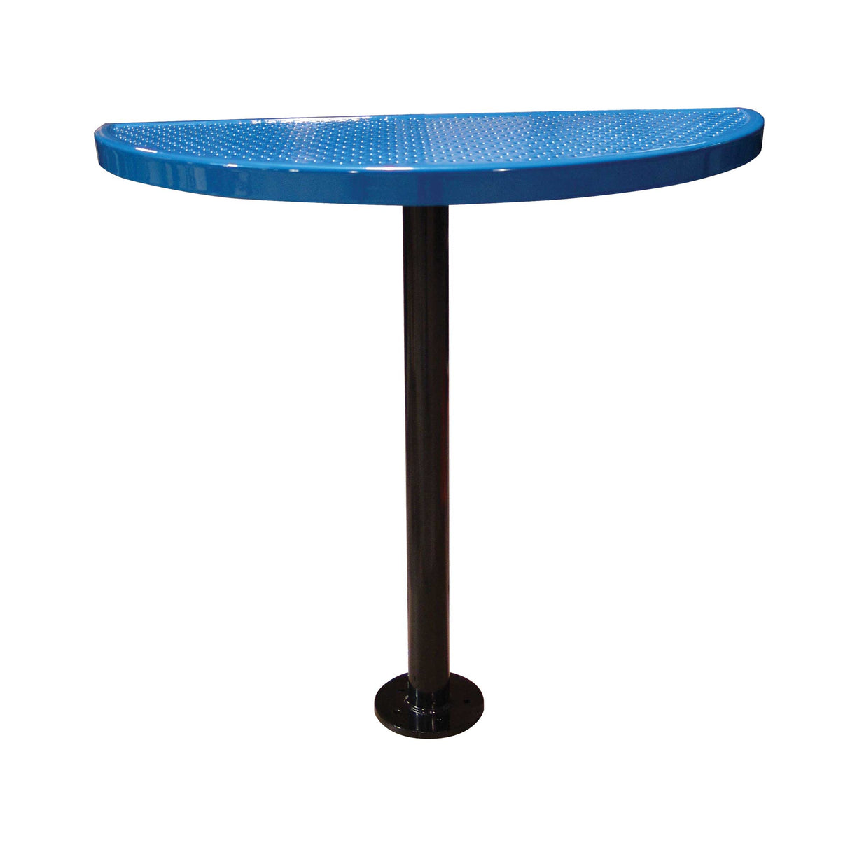 STAB40-PERF perforated semi-circular table 40" high - blue