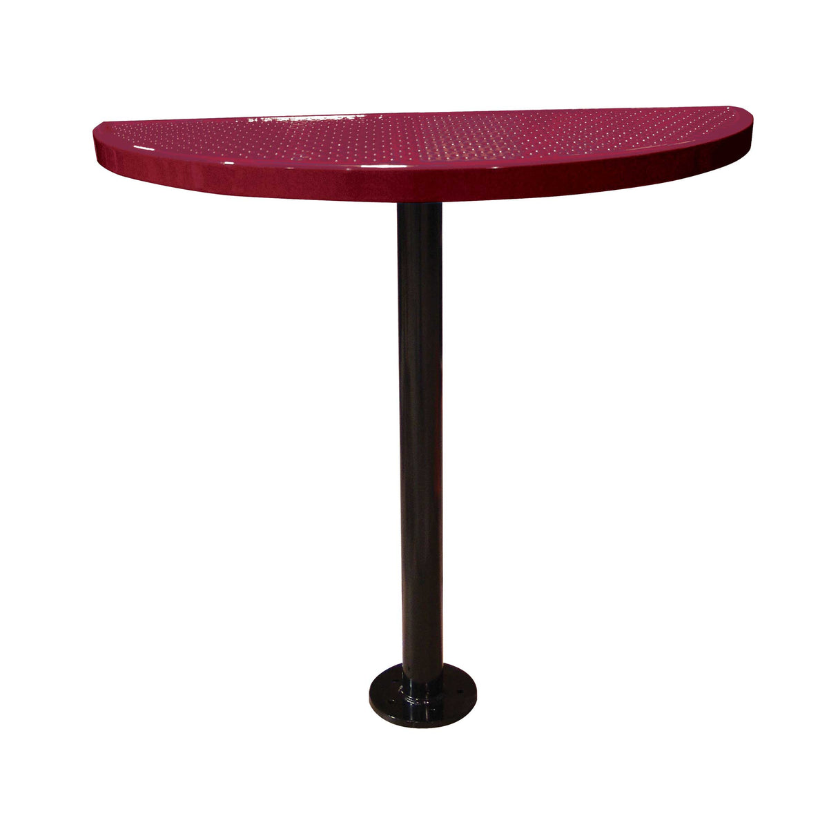 STAB40-PERF perforated semi-circular table 40" high - burgundy
