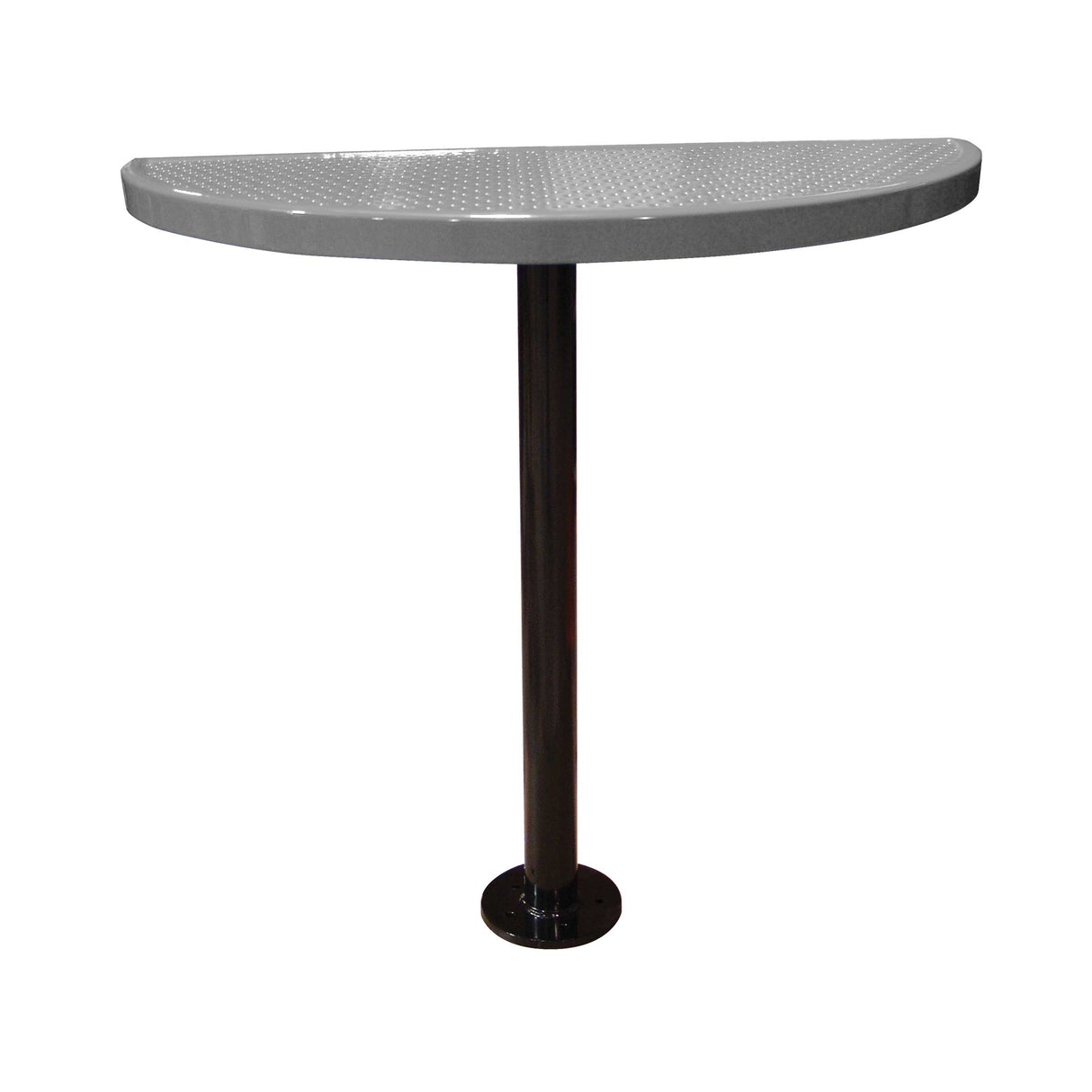 STAB40-PERF perforated semi-circular table 40" high - gray