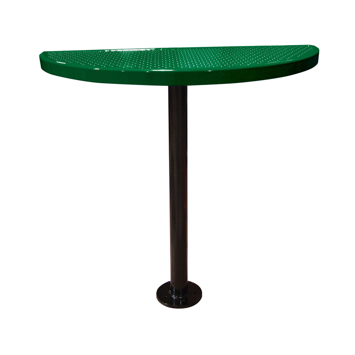 STAB40-PERF perforated semi-circular table 40" high - green