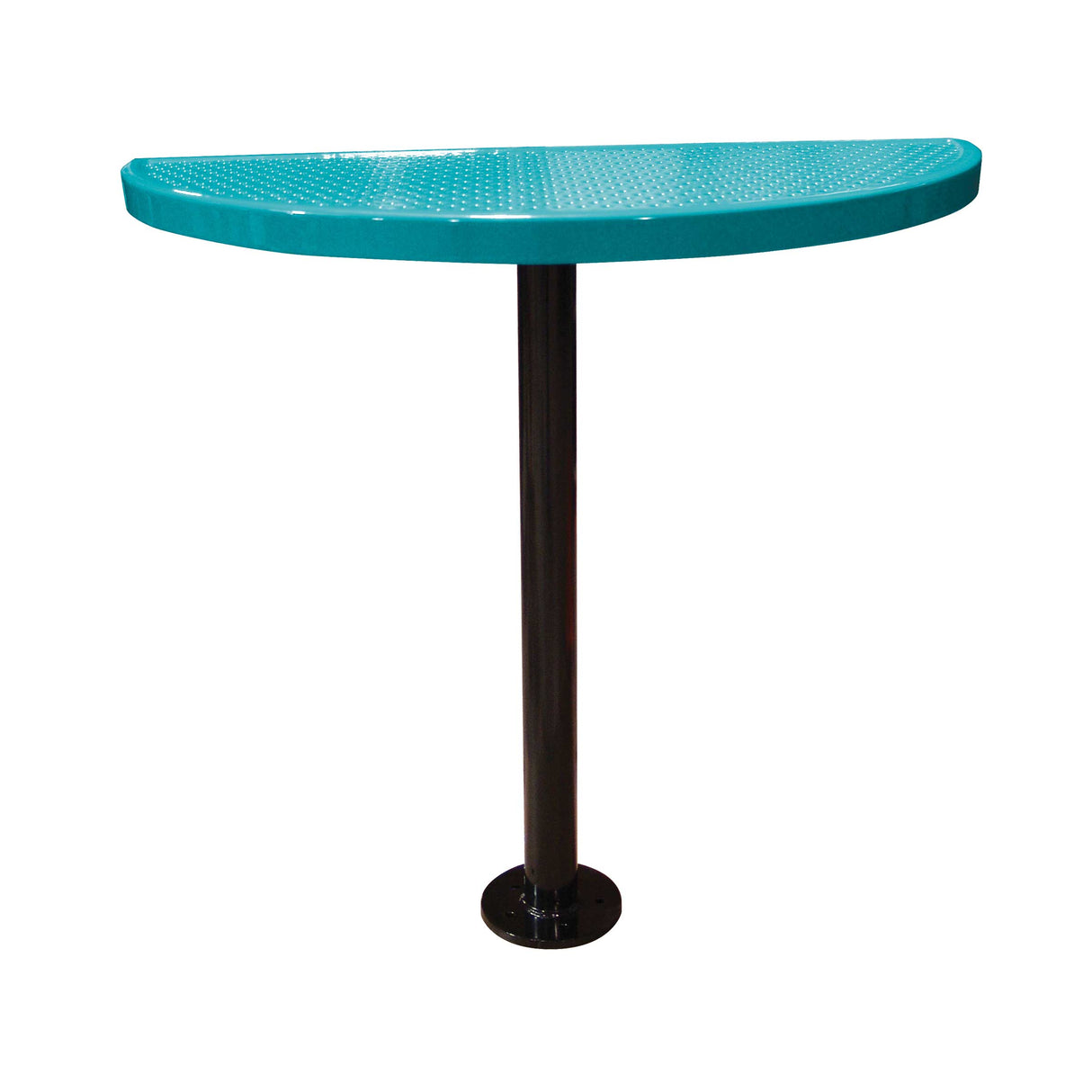 STAB40-PERF perforated semi-circular table 40" high - teal