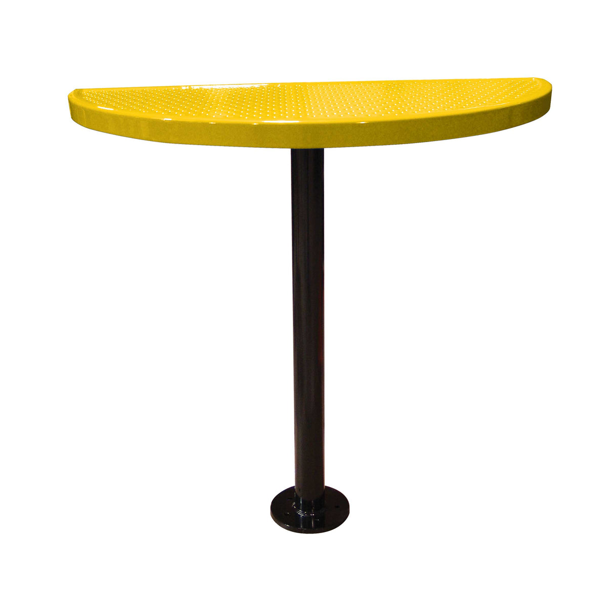 STAB40-PERF perforated semi-circular table 40" high - yellow