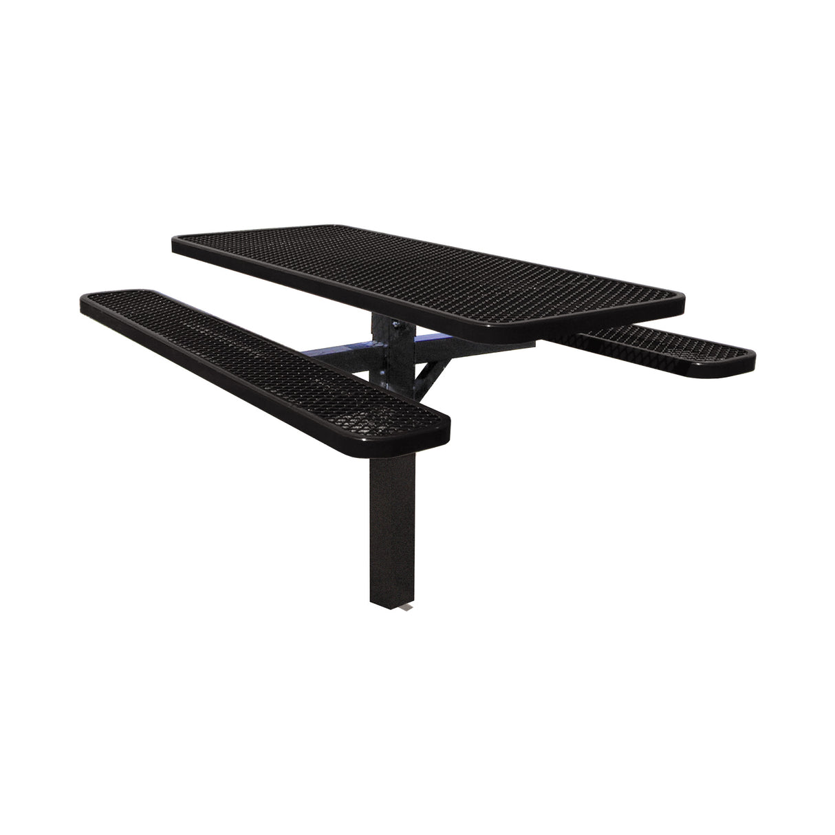 Single Post Expanded Metal Picnic Table