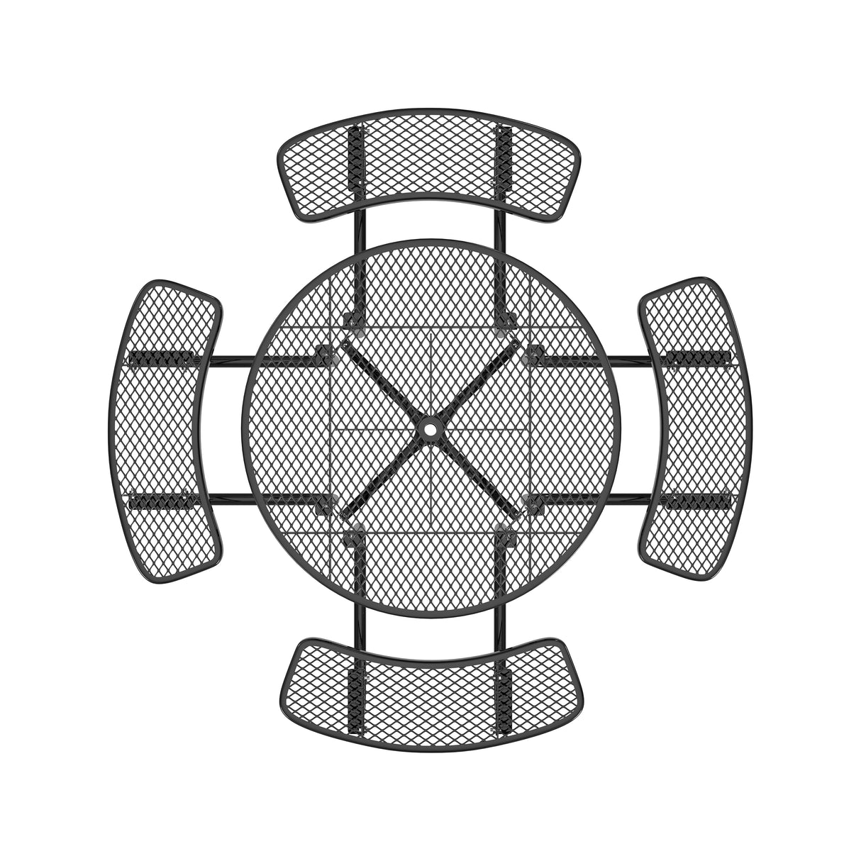 Quick Ship T46ROP 46" Round Expanded Metal Table
