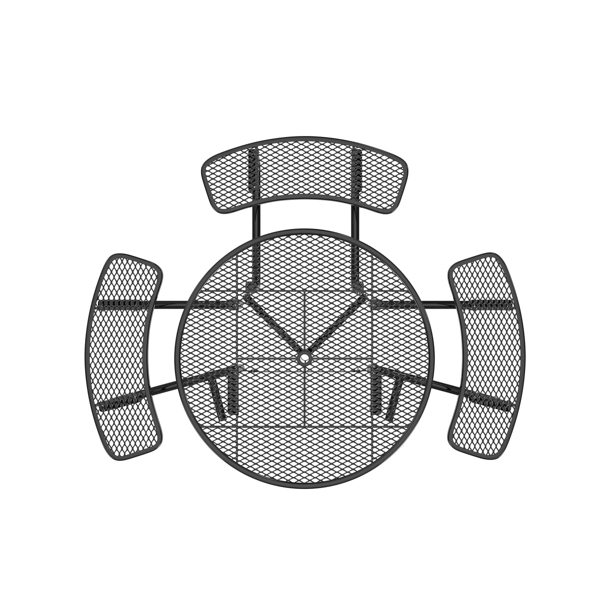Quick Ship T46ROP-ADA 46" Round Expanded Metal ADA Table
