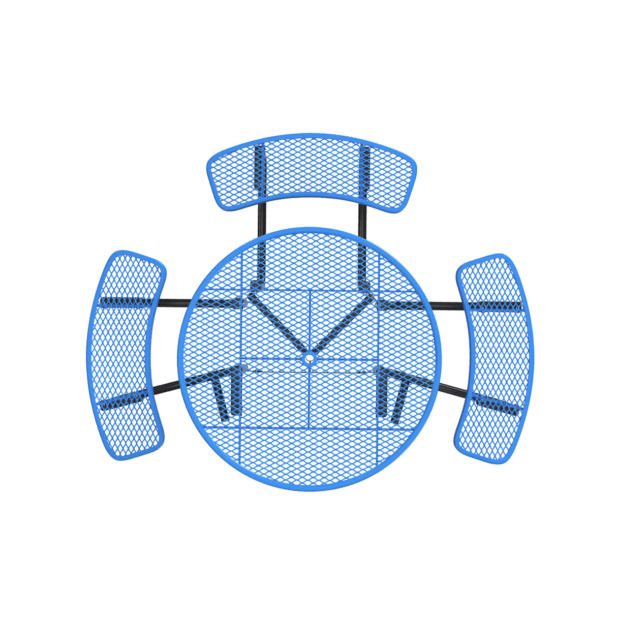 Quick Ship T46ROP-ADA 46" Round Expanded Metal ADA Table