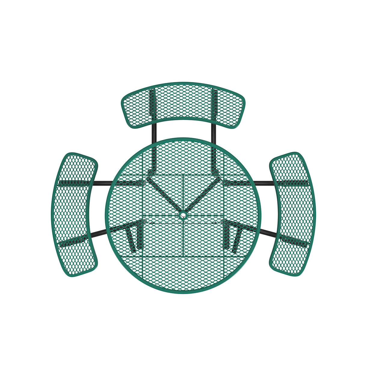 Quick Ship T46ROP-ADA 46" Round Expanded Metal ADA Table