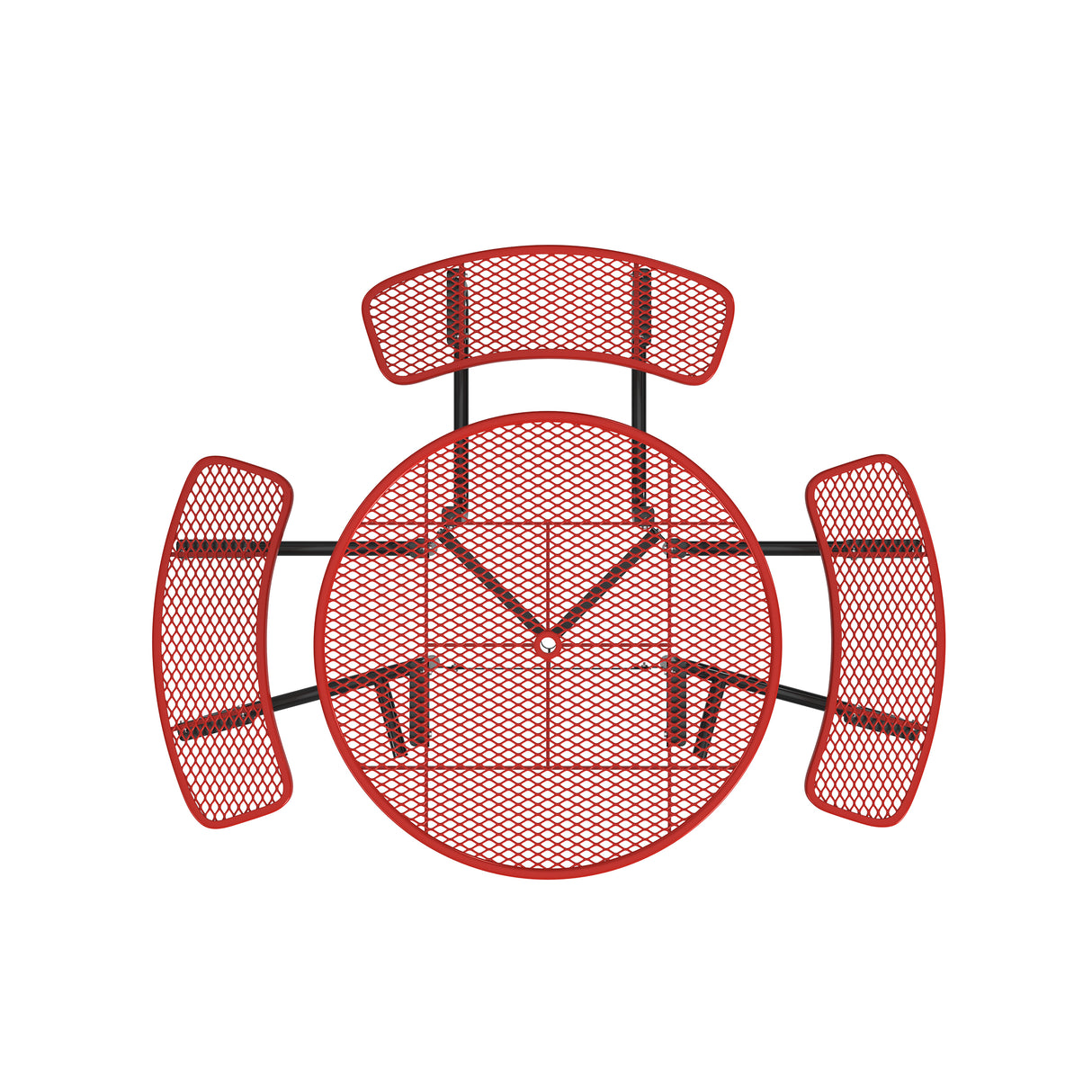 Quick Ship T46ROP-ADA 46" Round Expanded Metal ADA Table