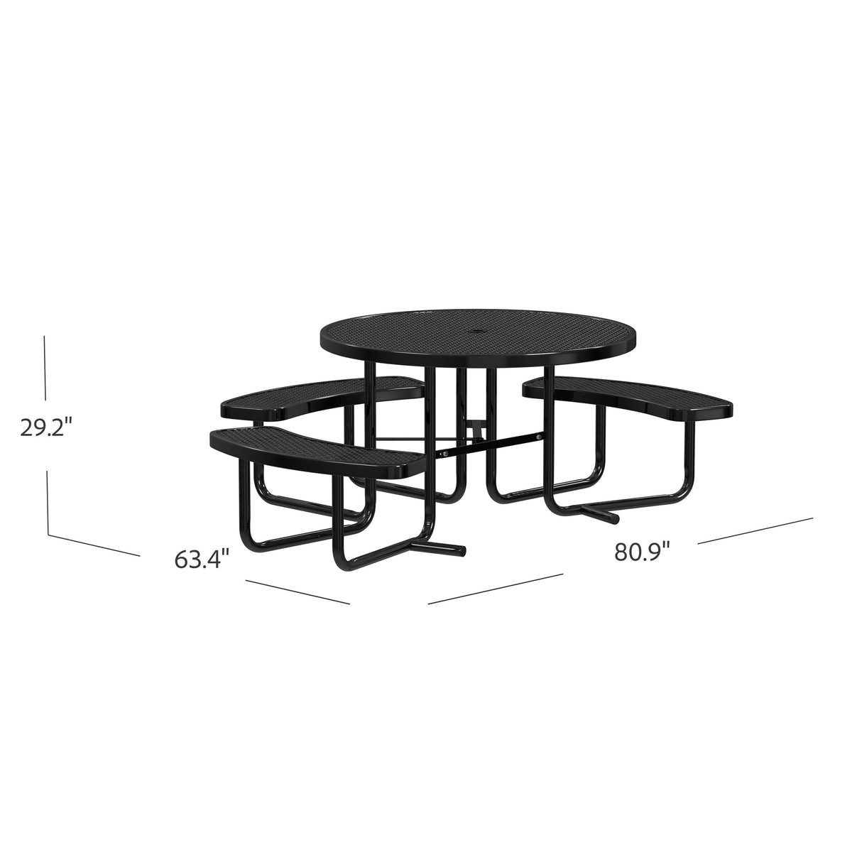 Quick Ship T46ROP-ADA 46" Round Expanded Metal ADA Table