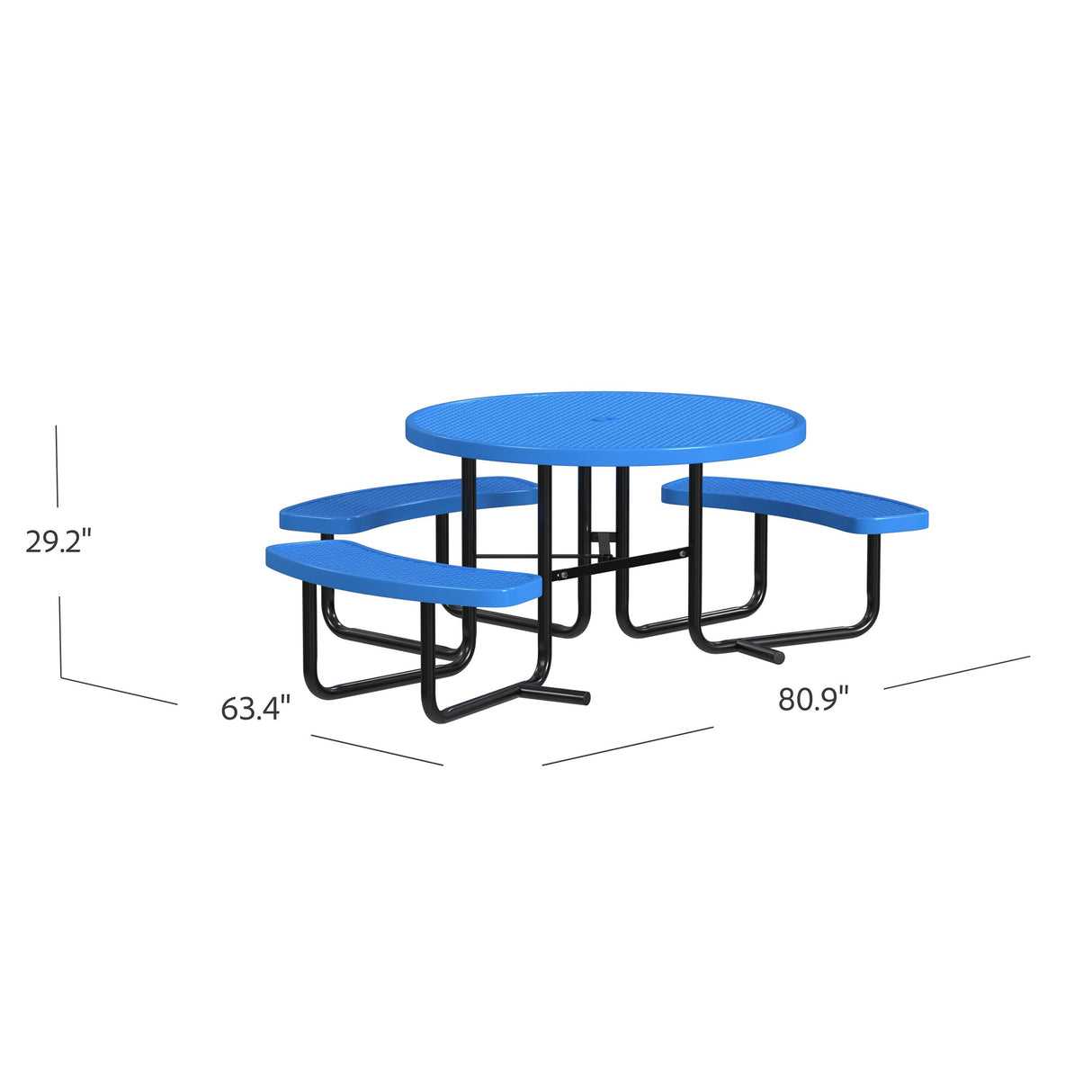 Quick Ship T46ROP-ADA 46" Round Expanded Metal ADA Table