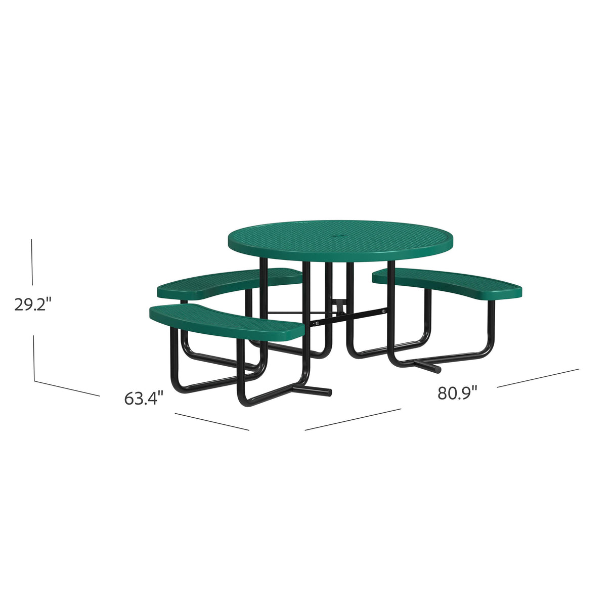Quick Ship T46ROP-ADA 46" Round Expanded Metal ADA Table