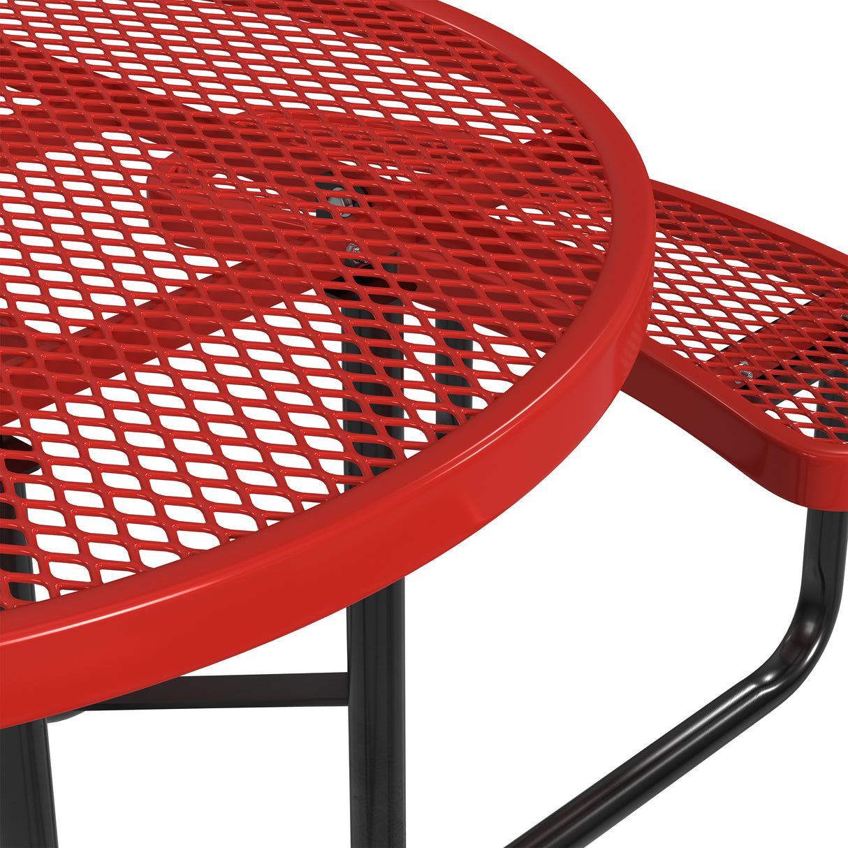 Quick Ship T46ROP-ADA 46" Round Expanded Metal ADA Table