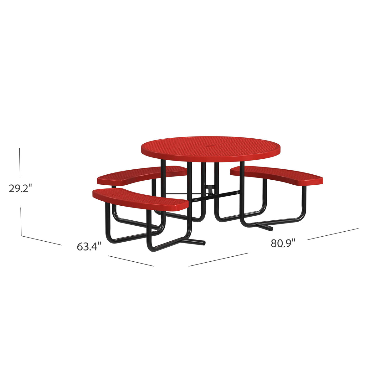 Quick Ship T46ROP-ADA 46" Round Expanded Metal ADA Table