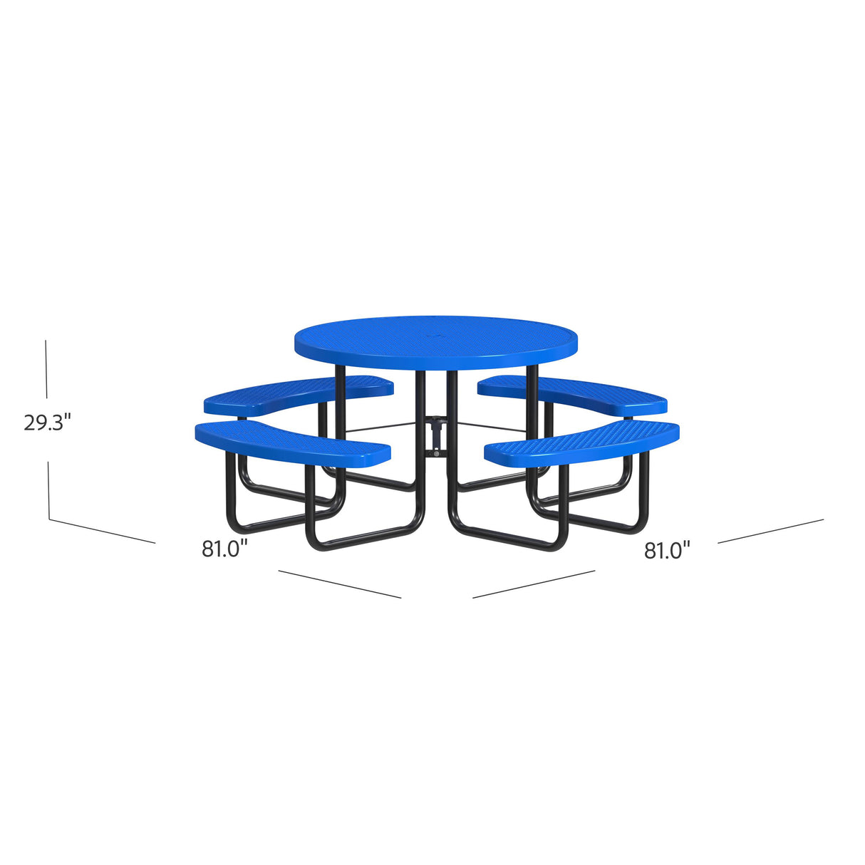 Quick Ship T46ROP 46" Round Expanded Metal Table