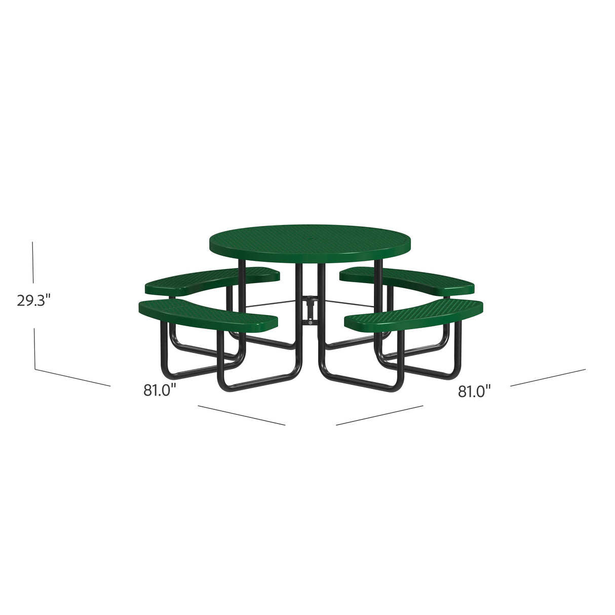 Quick Ship T46ROP 46" Round Expanded Metal Table