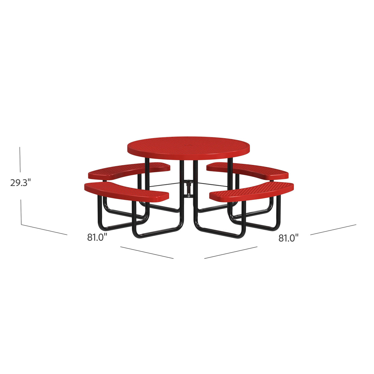 Quick Ship T46ROP 46" Round Expanded Metal Table