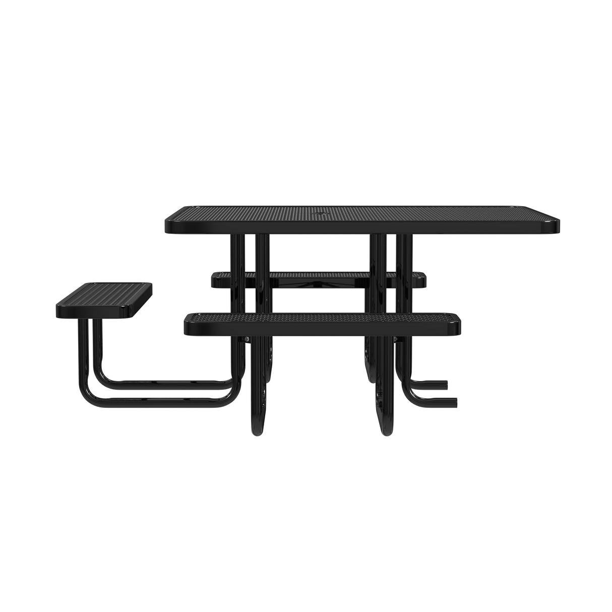 Quick Ship T46SQP-ADA 46" Square Expanded Metal ADA Table
