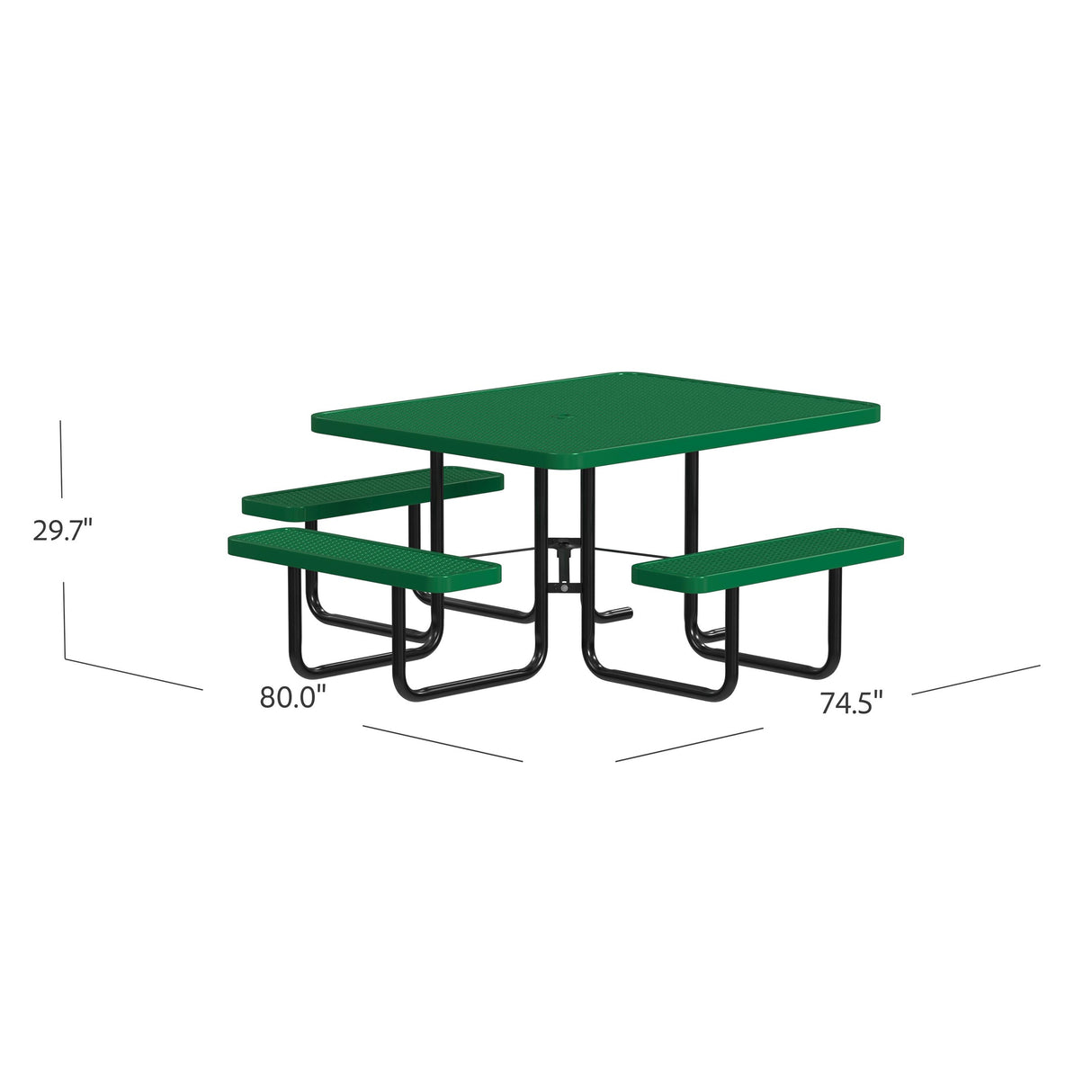 Quick Ship T46SQP-ADA 46" Square Expanded Metal ADA Table