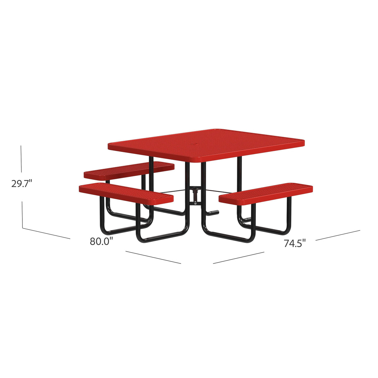 Quick Ship T46SQP-ADA 46" Square Expanded Metal ADA Table