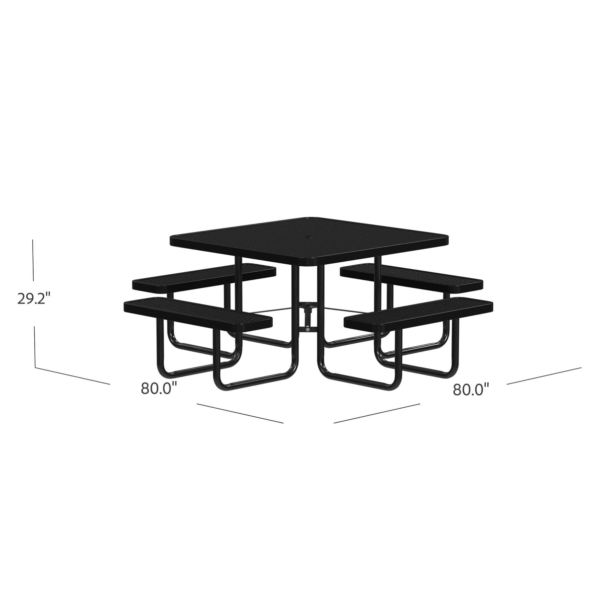 Quick Ship T46SQP 46" Square Expanded Metal Table