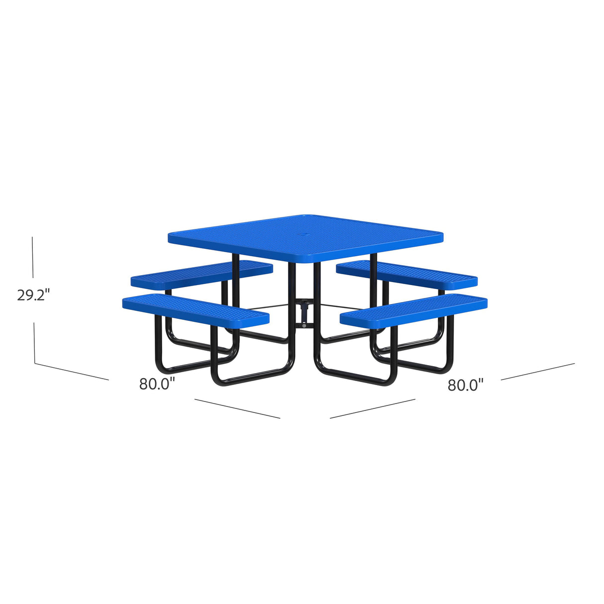 Quick Ship T46SQP 46" Square Expanded Metal Table