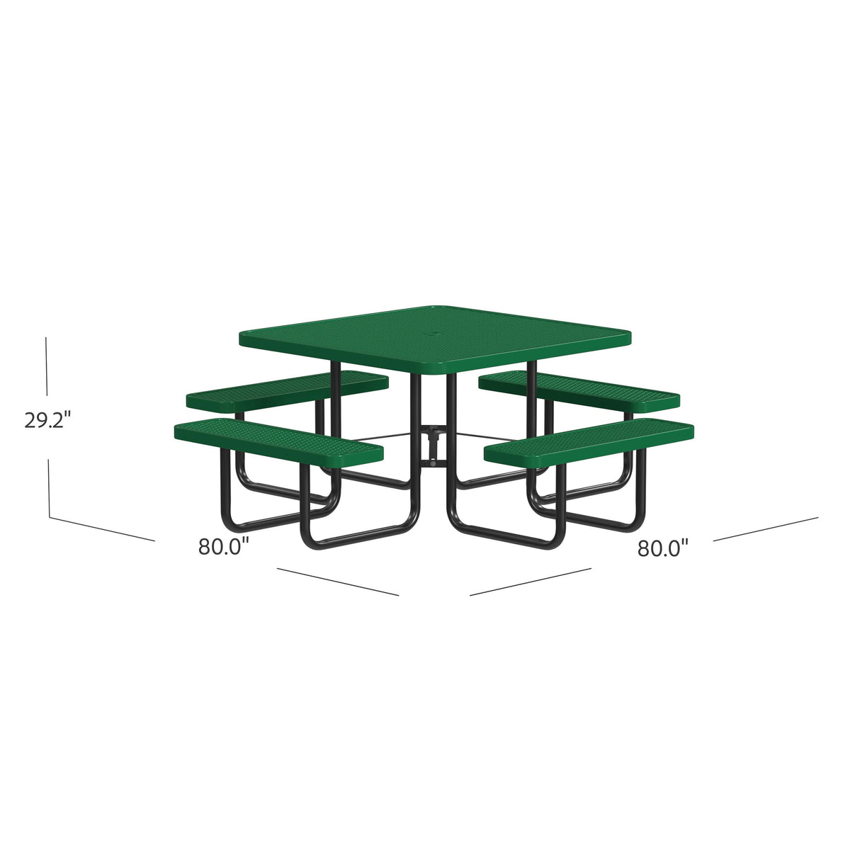 Quick Ship T46SQP 46" Square Expanded Metal Table