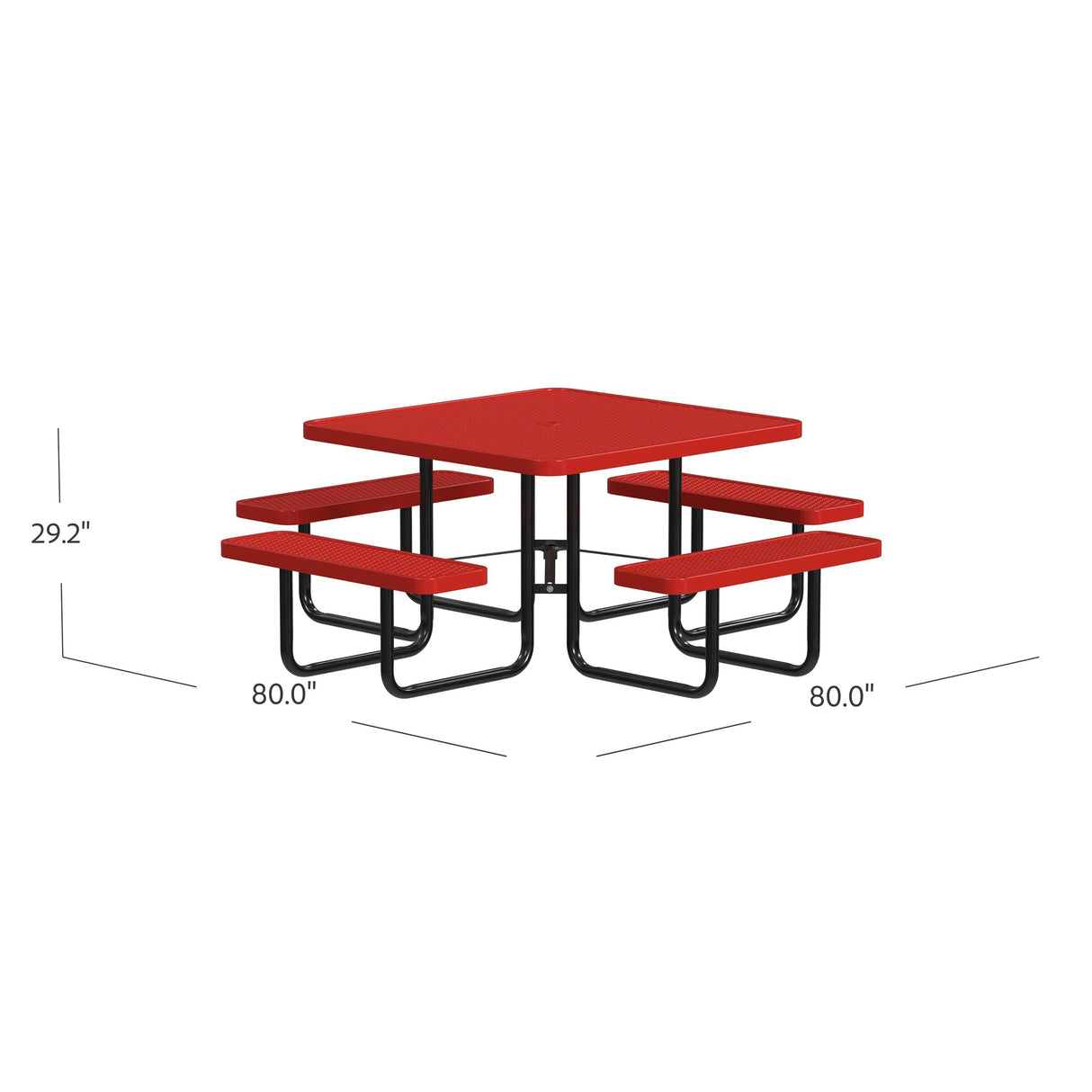 Quick Ship T46SQP 46" Square Expanded Metal Table