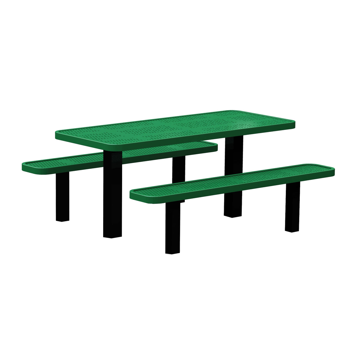 Permanent Mount Perforated Picnic Table