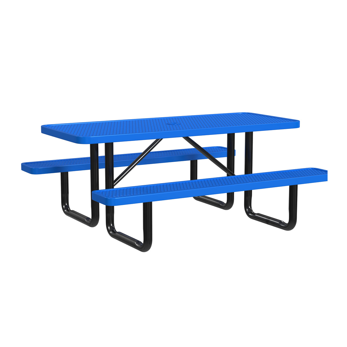 Quick Ship T6XPP 6 Foot Expanded Metal Picnic Table