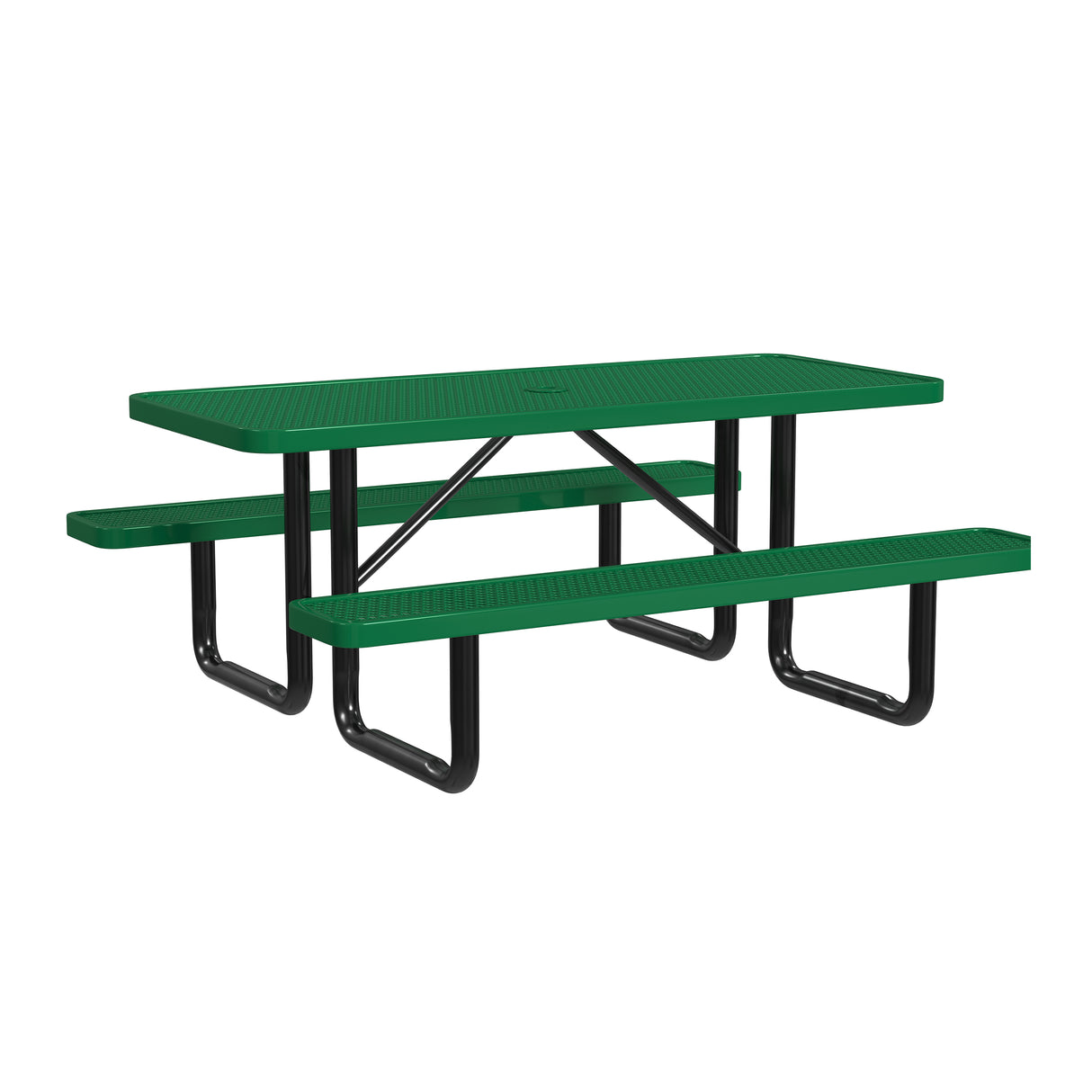Quick Ship T6XPP 6 Foot Expanded Metal Picnic Table