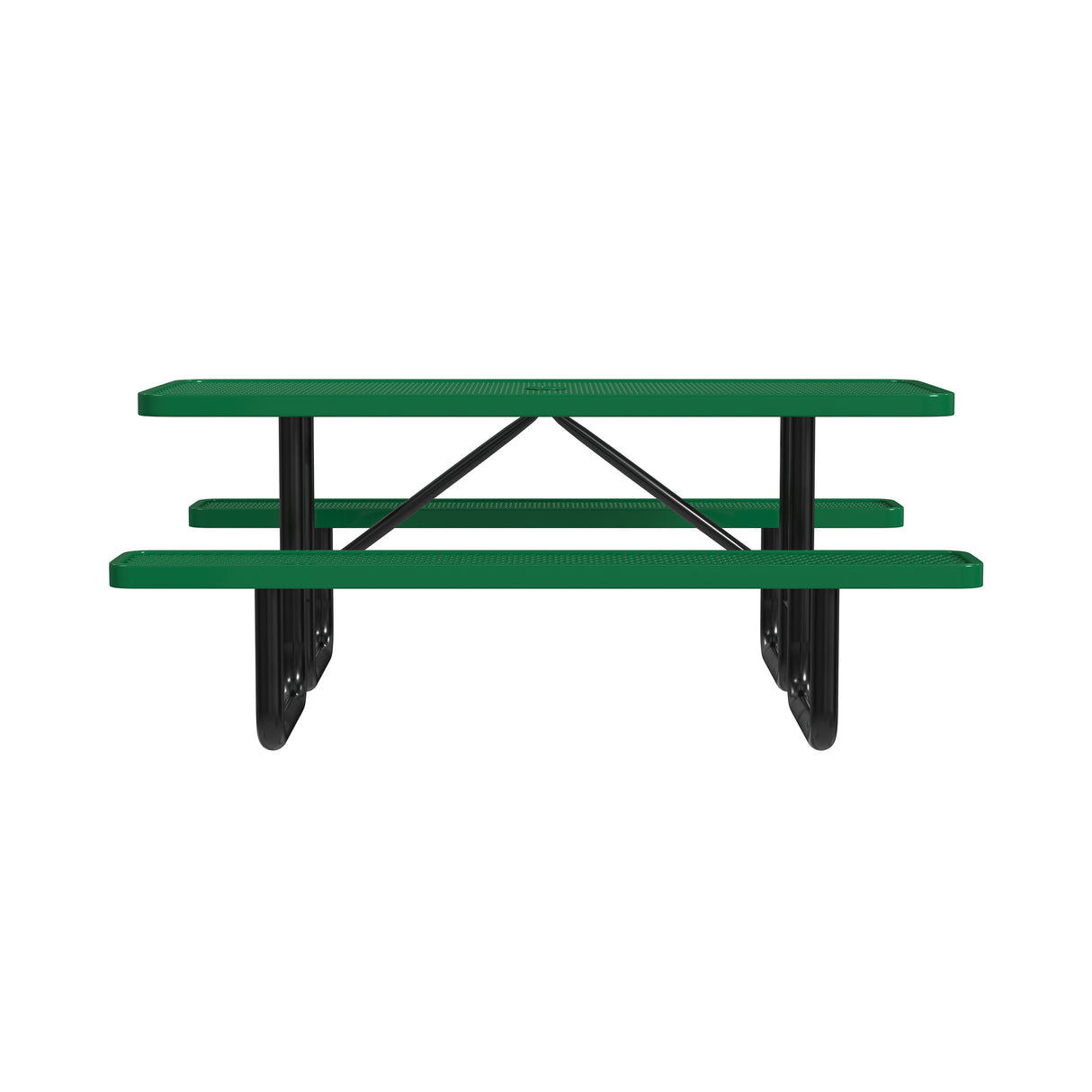 Quick Ship T6XPP 6 Foot Expanded Metal Picnic Table