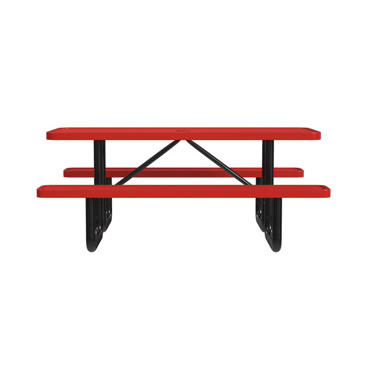 Quick Ship T6XPP 6 Foot Expanded Metal Picnic Table