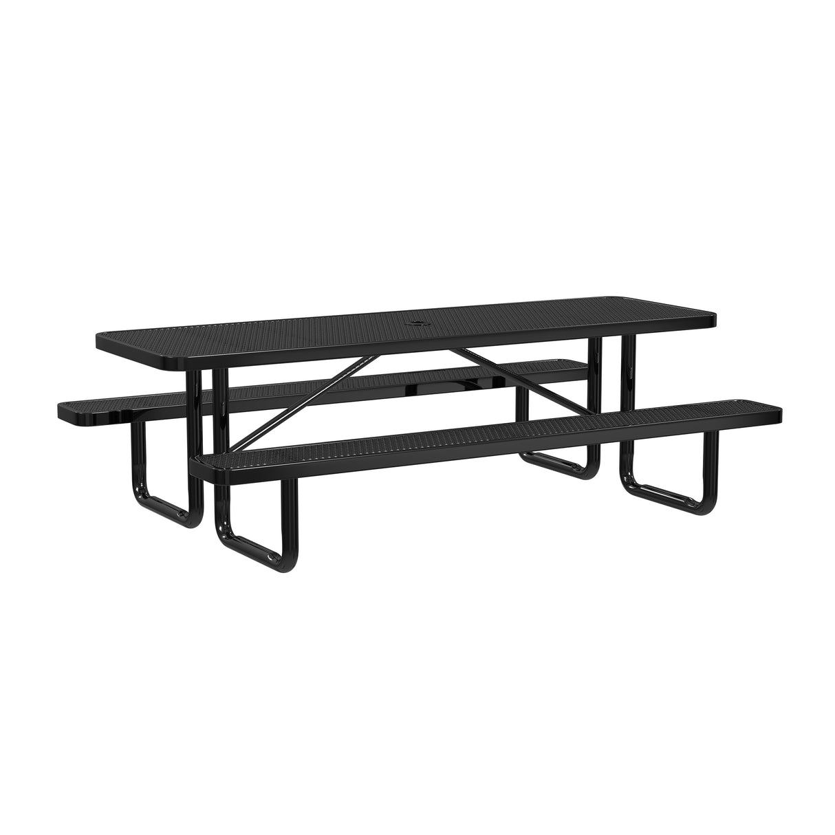 Quick Ship T8XPP 8 Foot Expanded Metal Picnic Table